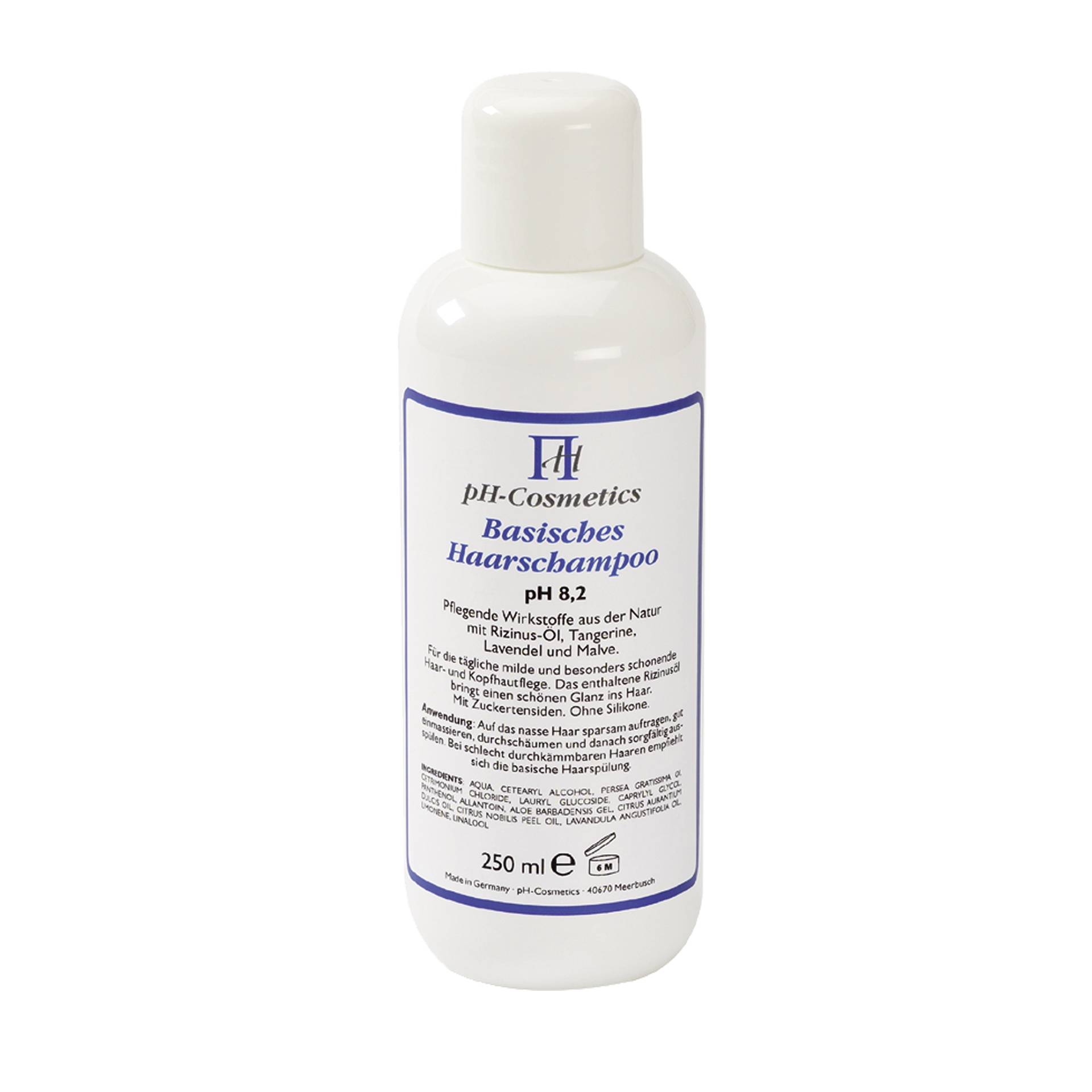 pH-Cosmetics Basisches Shampoo pH 8.2 250 ml - Rizinusöl schenkt dem Haar wunderschönen Glanz- vegan - ph Cosmetics von ph Cosmetics