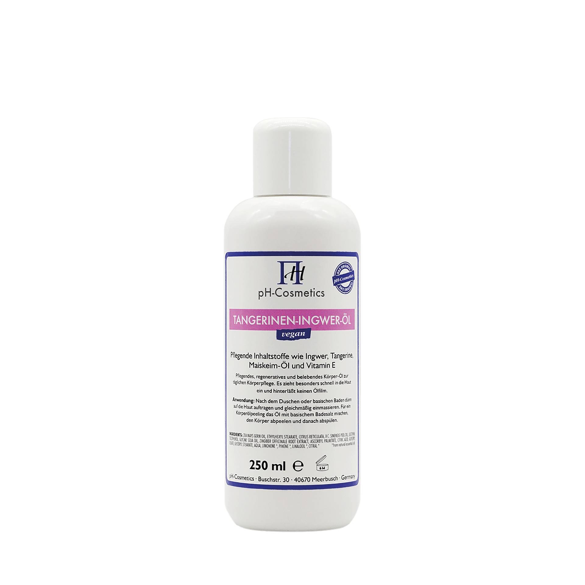 Tangerinen-Ingwer-Öl 250 ml - Das Hautöl nach dem Baden mit pflegenden Wirkstoffen aus der Natur - vegan - ph Cosmetics Tangerinen-Ingwer-Öl 250 ml - Das Hautöl nach dem Baden mit pflegenden Wirkstoffen aus der Natur - vegan - ph Cosmetics von ph Cosmetics