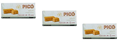 Picó - Das Paket enthält 3 Turron de Jijona – Nougat mit gerösteten Mandel und Honig - Höchste Qualität - 200gr (Kein Gluten) - Spanisch nougat / Spanisch turron von pico