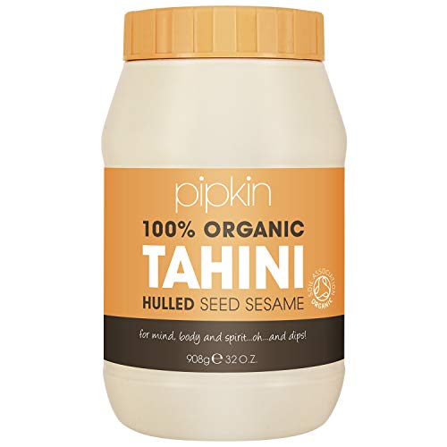 Pipkin 100% Bio-Tahinipaste 908g – Geröstete und gepresste äthiopische Sesamsamen – alles natürlich, koscher, vegan, nicht genmanipuliert von pipkin