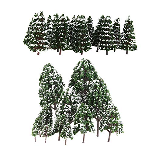 pistro 32x Eisenbahn Landschaft Dekoration Schneebaum Modelle 2,5-16cm für Modell-Layout, Diorama, Miniatur-Winterlandschaft pistro 32x Eisenbahn Landschaft Dekoration Schneebaum Modelle 2,5-16cm für Modell-Layout, Diorama, Miniatur-Winterlandschaft von pistro