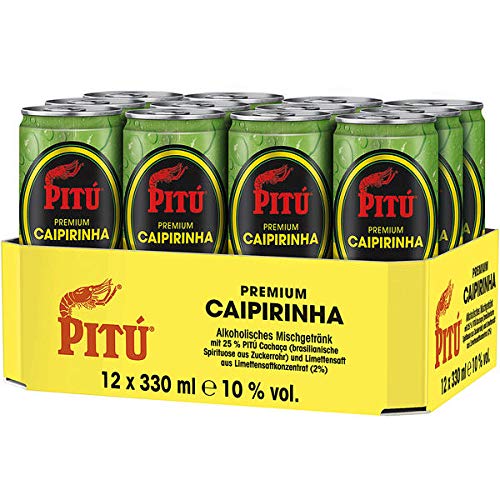 12 Dosen Pitu Caipirinha 10% Vol. a 0,33L inc. 3.00.€ EINWEG Pfand Caribean Rum Mixgetränk von pitu