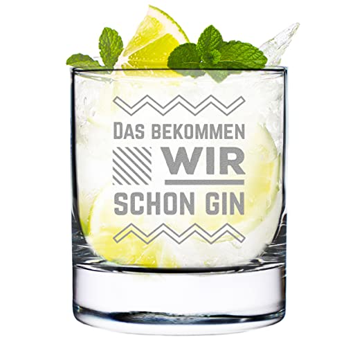 Tonic Water Glas - graviert mit Spruch - 320 ml Fassungsvolumen Geschenkidee zum Geburtstag, Weihnachten, Jubiläum - für Drinks und Cocktails - Spruch: Das bekommen wir schon Gin Tonic Water Glas - graviert mit Spruch - 320 ml Fassungsvolumen Geschenkidee zum Geburtstag, Weihnachten, Jubiläum - für Drinks und Cocktails - Spruch: Das bekommen wir schon Gin von polar-effekt