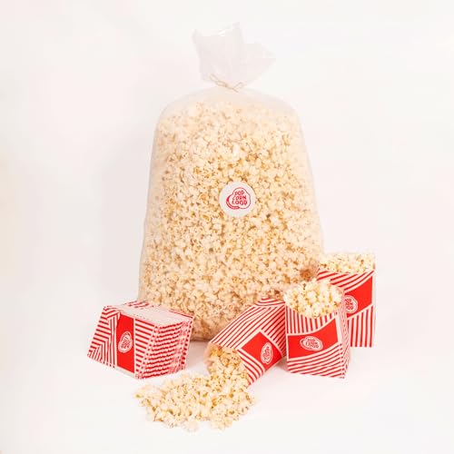 Popcorn Sack Süß 4 Kg inklusive 80 stk. Popcorntüten Gratis Dazu Frisch und Verzehrbereit für Feste Events Veranstaltungen Partys Festivals (Süß, 4 kg) von popcornloop