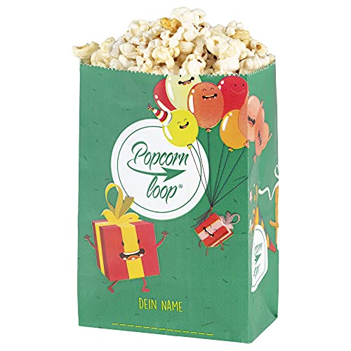 Popcorntüten 50 Stk. Popcorn Box Tüten Candy Bar Tüte Hochzeit Papier Süßigkeiten Boxen für Party Papier Behälter Rot Weiß Gestreift Snackbox Geschenk Kinder (Monster 50 Stück) von popcornloop