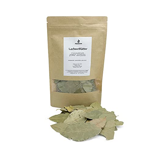 prademir Lorbeerblätter 1A-Qualität 50 g Lorbeerblätter getrocknet | Lorbeer Blätter aus nachhaltigem Anbau aus Portugal | Gewürz Lorbeerblätter | Gewürzlorbeer in Lebensmittelqualität prademir Lorbeerblätter 1A-Qualität 50 g Lorbeerblätter getrocknet | Lorbeer Blätter aus nachhaltigem Anbau aus Portugal | Gewürz Lorbeerblätter | Gewürzlorbeer in Lebensmittelqualität von prademir