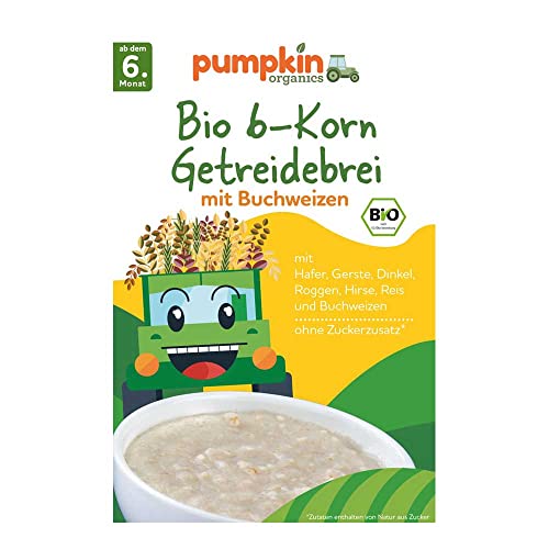 Pumpkin Organics Getreidebrei - 6-Korn mit Buchweizen, 200g (12er Pack) von Pumpkin Organics