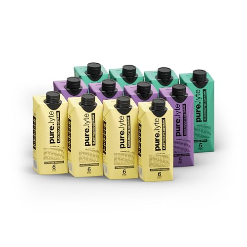 pure.lyte - Trinkfertiges Elektrolyte Getränk in drei leckeren Sorten mit hochdosierten Elektrolyten (12x 500ml, Mixed - Alle drei Sorten) von pure.lyte
