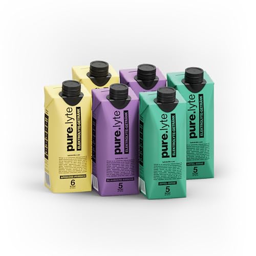pure.lyte - Trinkfertiges Elektrolyte Getränk in drei leckeren Sorten mit hochdosierten Elektrolyten (6x 500ml, Mixed - Alle drei Sorten) von pure.lyte