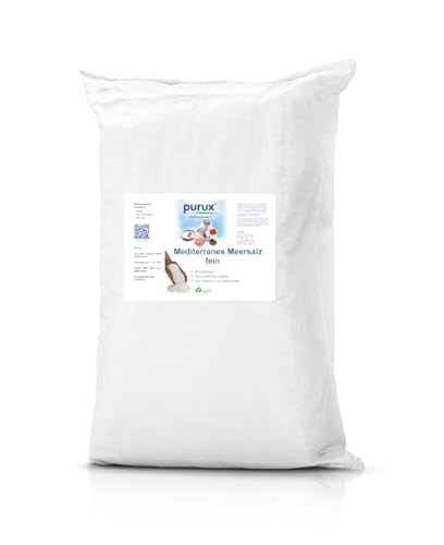25 Kg Sack Mediterranes Meersalz fein Mineralsalz Speisesalz ohne Rieselhilfe 25 Kg Sack Mediterranes Meersalz fein Mineralsalz Speisesalz ohne Rieselhilfe von purux