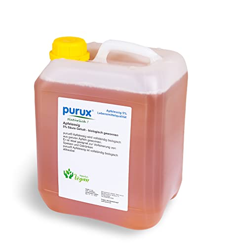 purux Apfelessig 5 Liter 5% biologisch gewonnen von purux