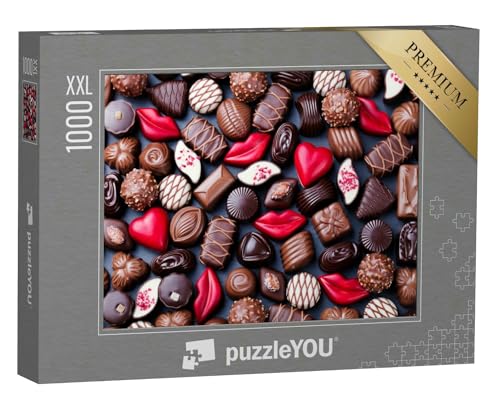 Puzzle 1000 Teile XXL „Sortiment von feinen Schokoladenbonbons“ – aus der Puzzle-Kollektion Festtage, Candybar, Schokolade, Essen und Trinken von puzzleYOU