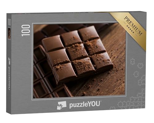 puzzleYOU: Puzzle 100 Teile „Verführerische Zartbitterschokolade“ – aus der Puzzle-Kollektion Schokolade von puzzleYOU