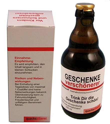 quacksalberei Witzige Bierflasche "Geschenke-Verschönerer", Bier 0,33 l von quacksalberei