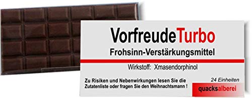 quacksalberei Witzige Schokolade mit Grußkarte"VorfreudeTurbo" 100 g quacksalberei Witzige Schokolade mit Grußkarte"VorfreudeTurbo" 100 g von quacksalberei