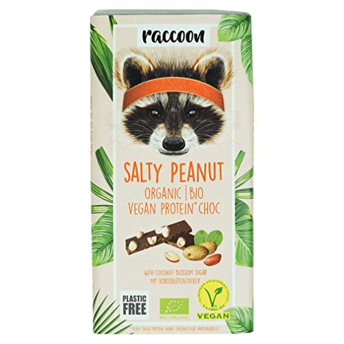 racoon, Bio Protein Choc Salty Peanut, 1x 40g von raccoon