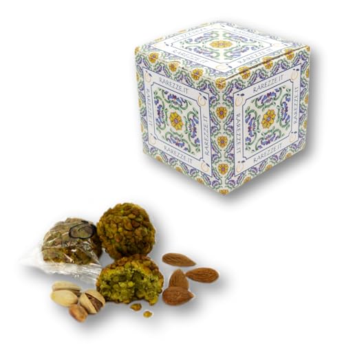 RAREZZE - Sizilianische PISTAZIEN-Mandelkekse mit gehackte - Frisch gebacken - Handgemachte Pasta di Mandorla aus Sizilien - Feines Mandelgebäck aus täglicher Produktion - Geschenkbox 1kg von rarezze.it