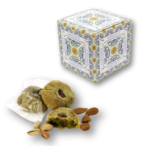 RAREZZE - Sizilianische PISTAZIEN-Mandelkekse frisch gebacken - Handgemachte Pasta di Mandorla aus Sizilien - Feines Mandelgebäck aus täglicher Produktion - Geschenkbox 1kg von rarezze.it