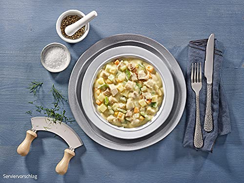 ration1 Alaska-Seelachs in Safransoße mit Kartoffeln 4 x 400g, Fertiggerichte mit Fisch 10 Jahre haltbar, Lebensmittel glutenfrei, für Camping, Outdoor, als Notnahrung, Notvorrat Zuhause, Survival Kit von ration1.de