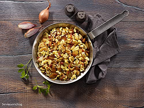 ration1 Bratkartoffel mit Speck und Ei 1x 400g, lange haltbare Fertiggerichte mit Kartoffeln, glutenfrei, Notfallnahrung 10 Jahre haltbar, Langzeitnahrung, Outdoor Nahrung, Festival, Camping Essen von ration1.de