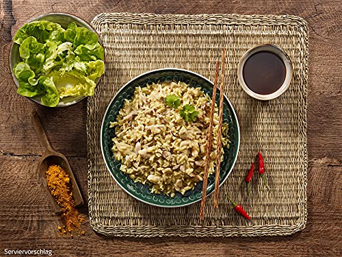 ration1 Hähnchen Curry mit Reis 1x 400g, lange haltbare Fertiggerichte mit Fleisch und Reis, Notfallnahrung 10 Jahre haltbar, Langzeitlebensmittel, Outdoor Nahrung, Festival Zubehör, Camping Essen von ration1.de