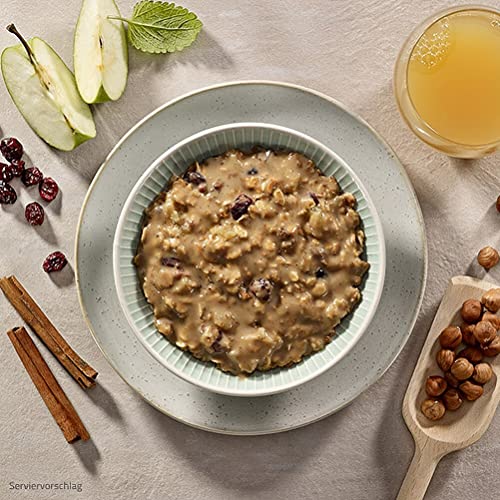 ration1 Porridge mit Cranberrys 8 x 200 g, 10 Jahre haltbar, vegetarisches Frühstück, fertiger Haferbrei mit Früchten, Notfallnahrung, Krisenvorsorge, Camping Essen, Outdoor Lebensmittel von ration1.de