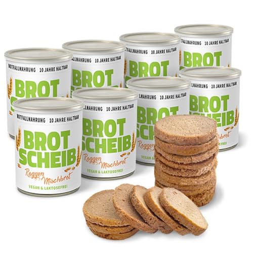 ration1 Roggen Mischbrot 8 x 350g, Dosenbrot 10 Jahre haltbar, abgepacktes Brot in der Dose, Vegan & Laktosefrei, Einfach öffnen & essen, ideal für Camping, Outdoor, Festival oder Notfall Ausrüstung ration1 Roggen Mischbrot 8 x 350g, Dosenbrot 10 Jahre haltbar, abgepacktes Brot in der Dose, Vegan & Laktosefrei, Einfach öffnen & essen, ideal für Camping, Outdoor, Festival oder Notfall Ausrüstung von ration1.de
