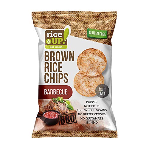 Rice Up Brown Rice Chips BBQ (Barbecue) -Glutenfrei- 12er Pack (12x60g) von riceUP!
