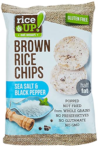 Rice Up Brown Rice Chips Meersalz und Pfeffer -Glutenfrei- 12er Pack (12x60g) von riceUP!