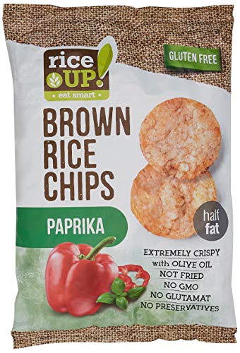 Rice Up Brown Rice Chips Paprika -Glutenfrei- 12er Pack (12x60g) von riceUP!