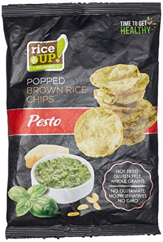 Rice Up Brown Rice Chips Pesto -Glutenfrei- 12er Pack (12x60g) von riceUP!