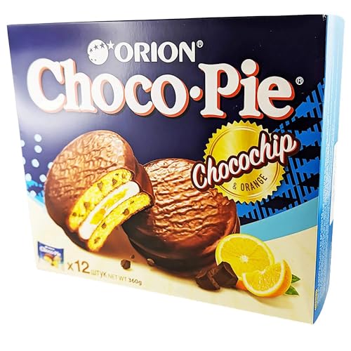 rumarkt 36 Orion Choco Pie Schoko & Orange 360g (3 Packungen x 12 Mini Kuchen) von rumarkt