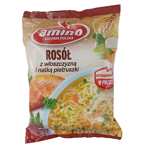 rumarkt Amino Polnische Instant Nudelsuppe mit Hühnerfleischgeschmack 22er Pack (22 x59g) von rumarkt