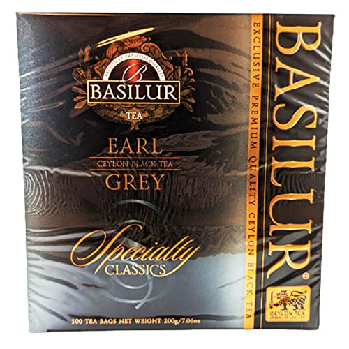 Basilur Earl Grey Premium Schwarzer Tee 100 Teebeutel Schwarztee black tea von rumarkt