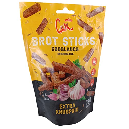 Dovgan Brot Sticks mit Knoblauchgeschmack 4er Pack (4 x 150g) Smak Brotsticks Croutons von rumarkt