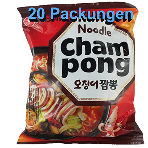 Instant Nudeln Cham Pong Meersefrüchte scharf 20er Pack (20 x 124g) von rumarkt