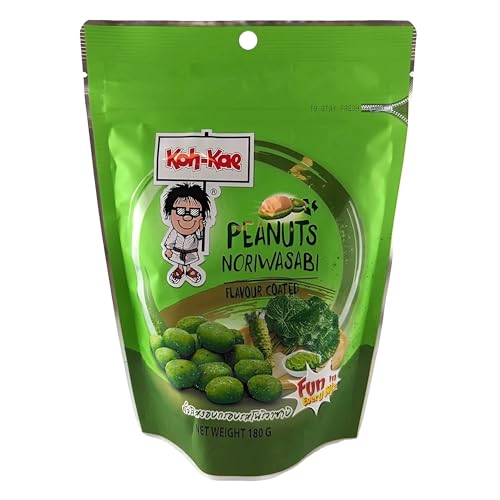 Koh-Kae Umhüllte Erdnüsse mit Nori-Wasabi-Geschmack 3er Pack (3 x 180g) von rumarkt