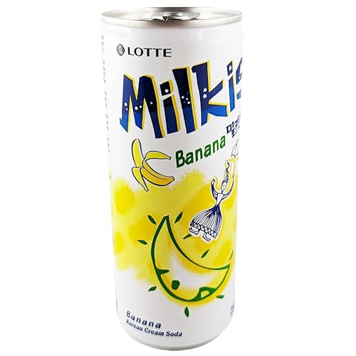 Lotte Milkis Soda Getränk Banane 12 Dosen (12 x 250ml) inkl. 3€ Einwegpfand von rumarkt