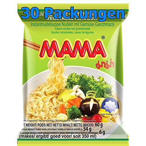 Mama Instant Nudeln Vegetable 30er Pack (30x 60g) Asia instant Nudelsuppe Gemüse von rumarkt