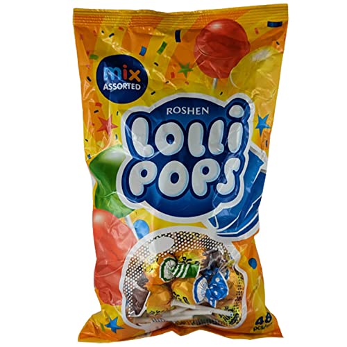 Roshen Lollipops mit Cocktail Geschmack Lutschbonbons am Siel 48 Lollies von ROSHEN