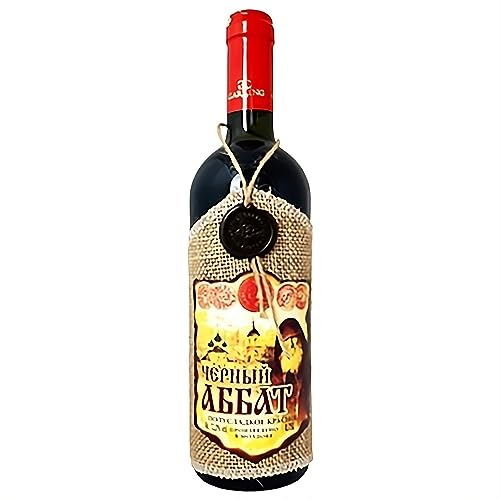 "Schwarzer Abt" Rotwein mit Flaschenverkleidung lieblich 12% vol. 0,75L von rumarkt
