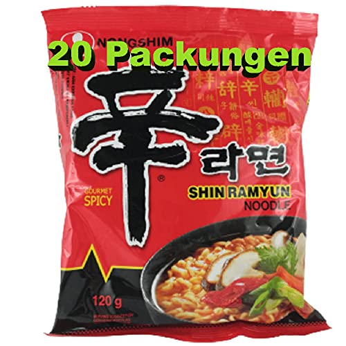 rumarkt Shin Ramyun Instant Nudeln Gourmet würzig 20er Pack (20 x 120g) Instantgericht von rumarkt