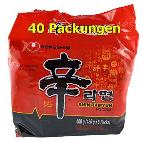 Shin Ramyun Instant Nudeln Gourmet würzig 40er Pack (40 x 120g) Asia Nudelgericht von rumarkt