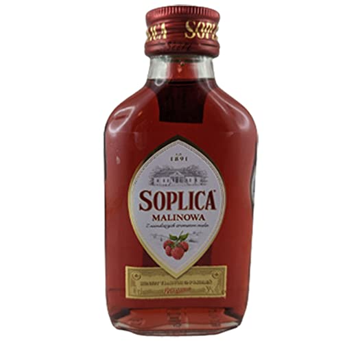 Soplica Malinowa Polnischer Likör 28% Vol. 12er Set (12 x 100ml) Himbeerlikör von rumarkt