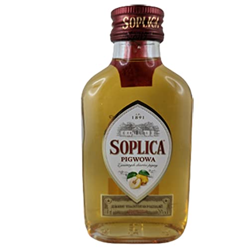 Soplica Pigwowa Polnischer Likör 28% Vol. 12er Set (12 x 100ml) Quittenlikör von rumarkt