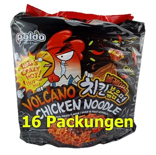 Volcano Instant Nudeln Hähnchen scharf würzig 16er Pack (16 x 140g) Instant Nudeln von rumarkt