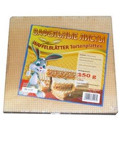 rumarkt Waffelplatten 3er Pack (15 Stück) - 29 x 28 cm, 3-4 mm, Klassisch, Waffel, Guss, Tortenplatte von rumarkt