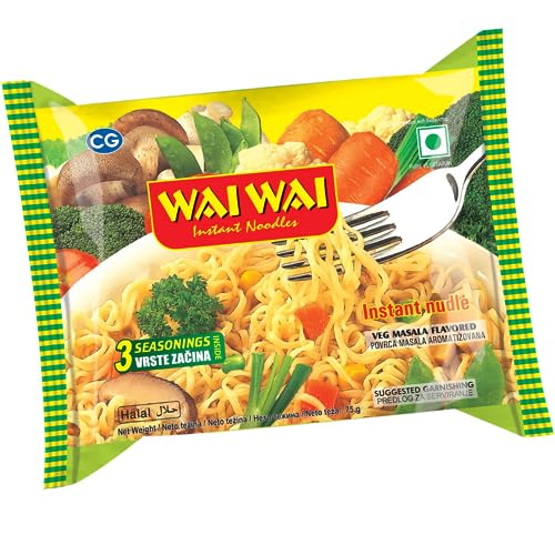 Wai Wai Masala Gemüse 40er Pack (40 x 75g) instant Nudeln asiatisches Nudelgericht von rumarkt