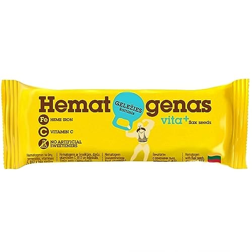 Weichkaramellriegel Hematogenas mit Leinsamen 8er Pack (8 x 50g) Vitamin C Eisen Gematogen гематоген von rumarkt