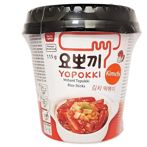 Yopokki Instant Kimchi Topokki Reiskuchen 6er Pack (6 x 115g) von rumarkt